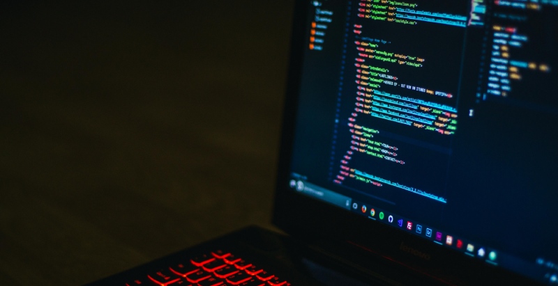 Computer scherm met code